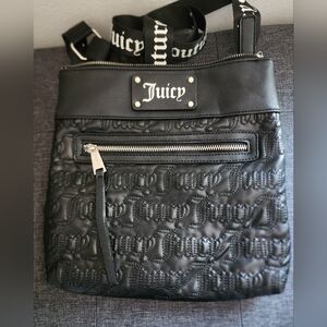 EUC‎ Juicy Couture black crossbody embroidered